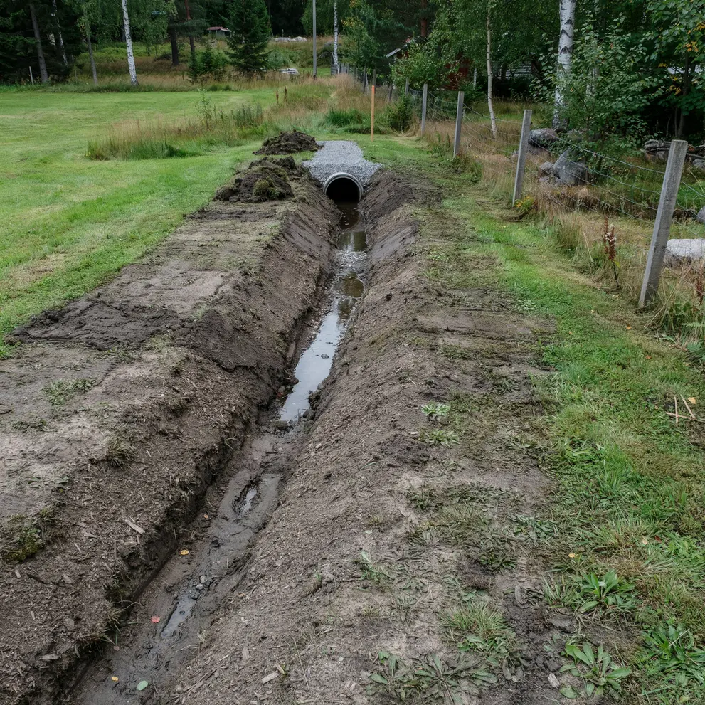 dikning markavvattning dikesrensning norrkoping ostergotland